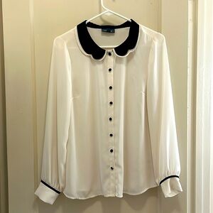 ModCloth white button up shirt small